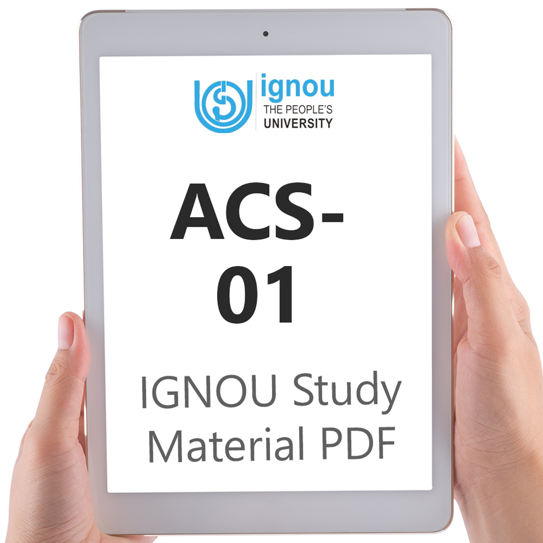 IGNOU ACS-01 Study Material & Textbook Download