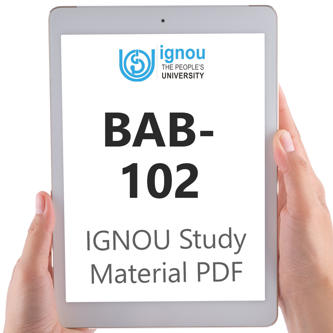 IGNOU BAB-102 Study Material & Textbook Download