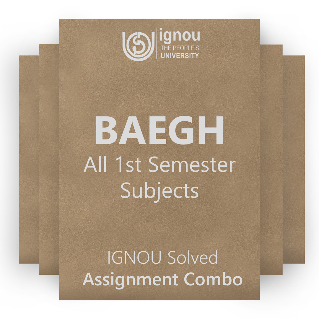 IGNOU BAEGH 1st Semester Solved Assignment Combo 2022-23 / 2023