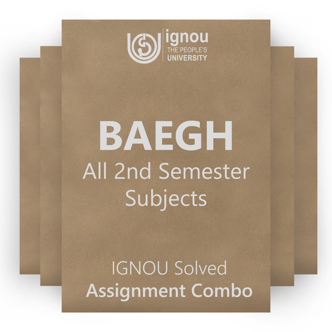 IGNOU BAEGH 2nd Semester Solved Assignment Combo 2022-23 / 2023