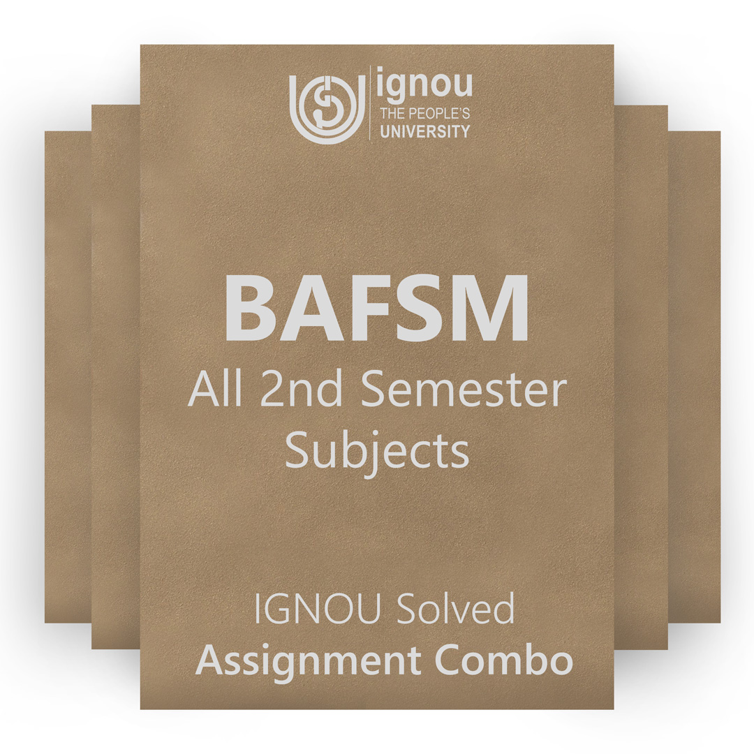 IGNOU BAFSM 2nd Semester Solved Assignment Combo 2022-23 / 2023