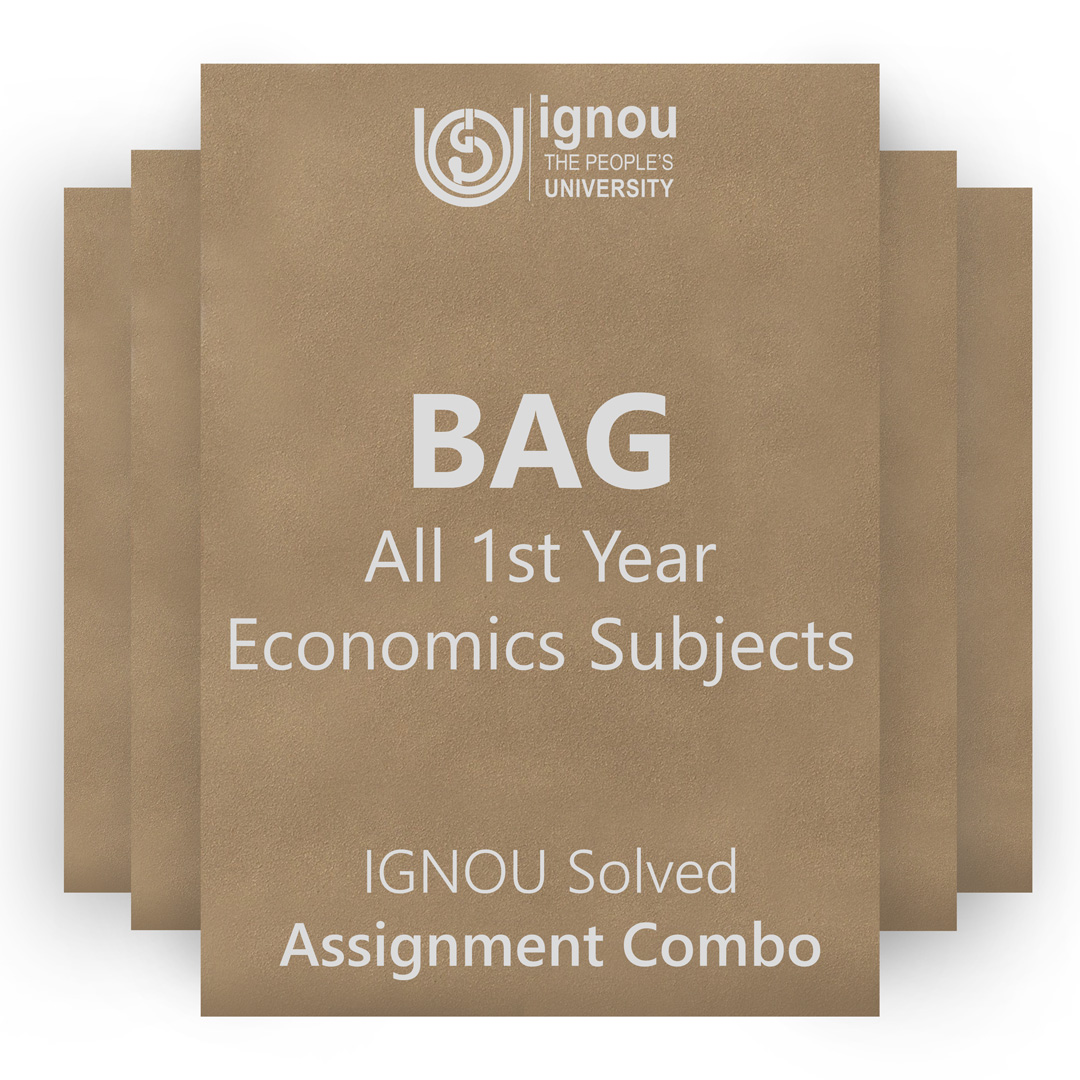 IGNOU BAG 1st Year Economics Solved Assignment Combo 2022-23 / 2023