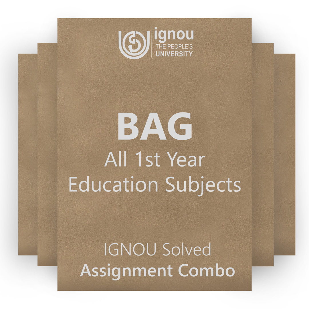 IGNOU BAG 1st Year Education Solved Assignment Combo 2022-23 / 2023