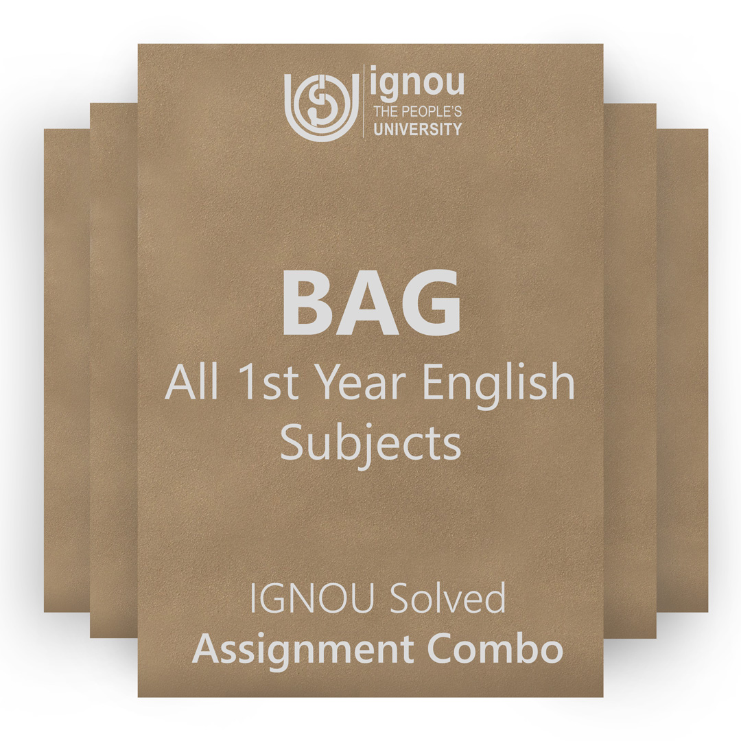 IGNOU BAG 1st Year English Solved Assignment Combo 2022-23 / 2023