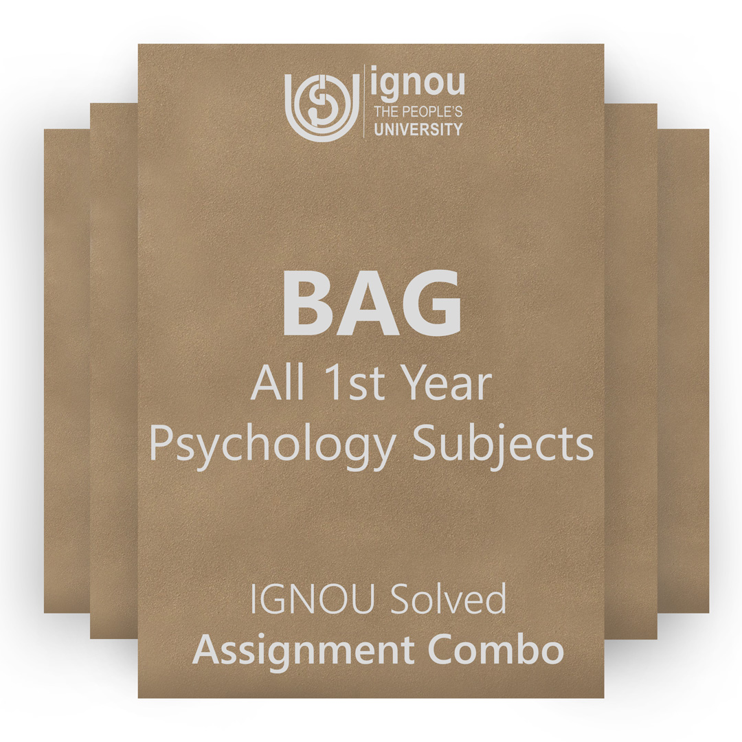 IGNOU BAG 1st Year Psychology Solved Assignment Combo 2022-23 / 2023
