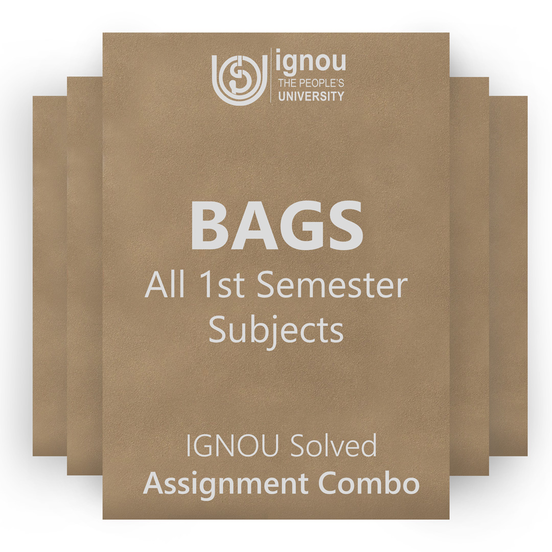 IGNOU BAGS 1st Semester Solved Assignment Combo 2022-23 / 2023