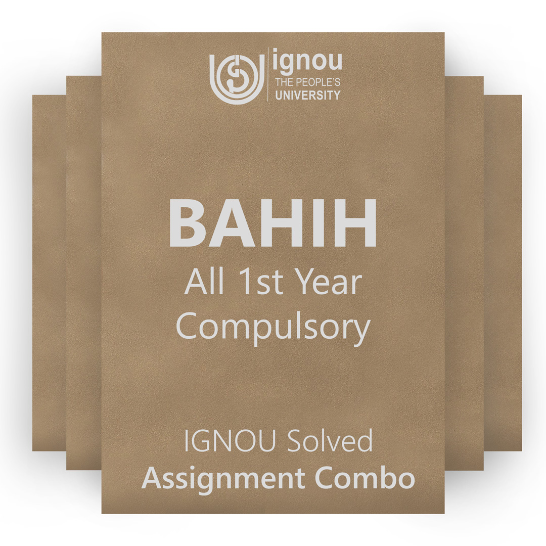 IGNOU BAHIH 1st Year Compulsory Solved Assignment Combo 2022-23 / 2023