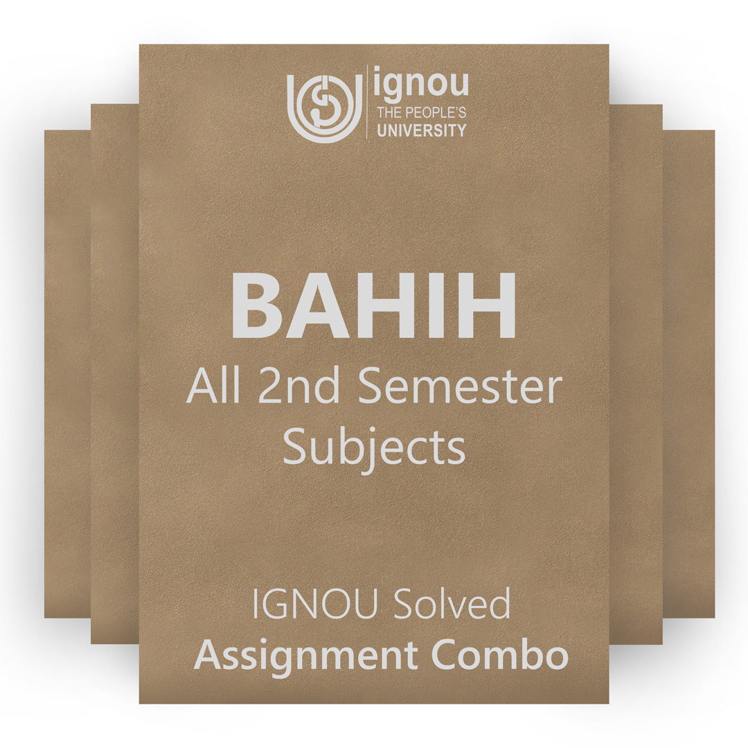 IGNOU BAHIH 2nd Semester Solved Assignment Combo 2022-23 / 2023