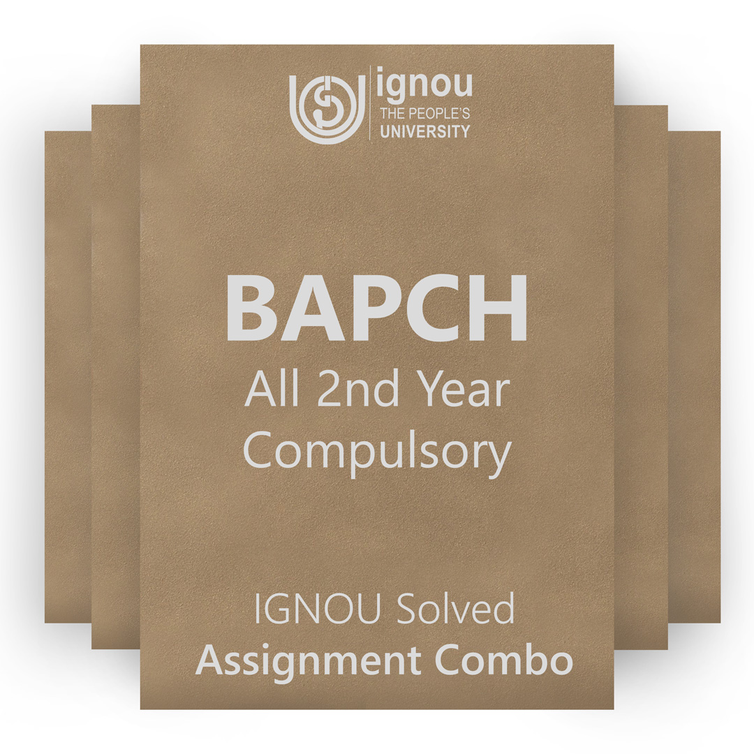 IGNOU BAPCH 2nd Year Compulsory Solved Assignment Combo 2022-23 / 2023
