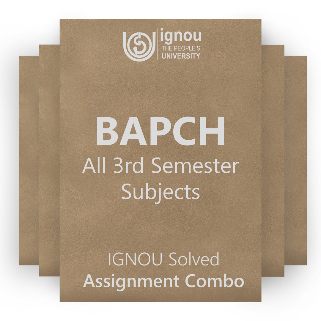 IGNOU BAPCH 3rd Semester Solved Assignment Combo 2022-23 / 2023