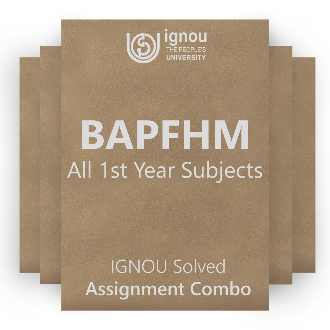 IGNOU BAPFHMH 1st Year Solved Assignment Combo 2022-23 / 2023