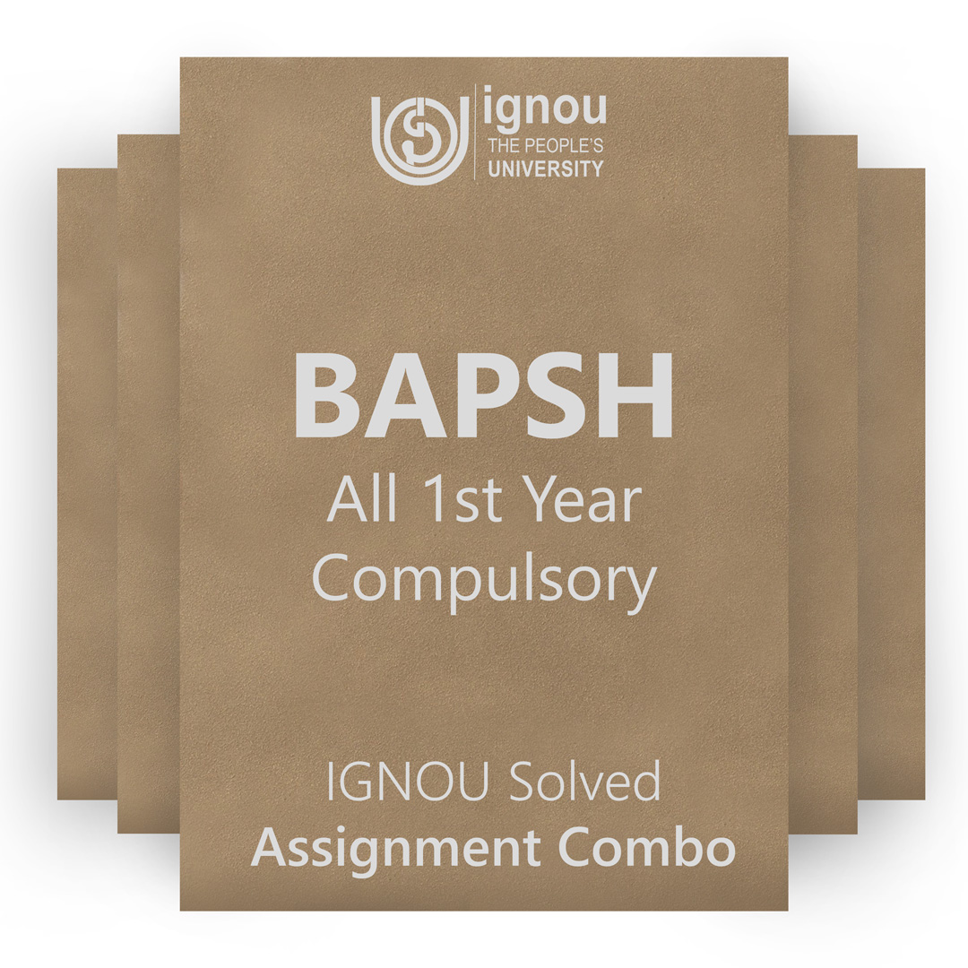 IGNOU BAPSH 1st Year Compulsory Solved Assignment Combo 2022-23 / 2023