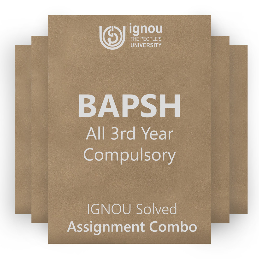 IGNOU BAPSH 3rd Year Compulsory Solved Assignment Combo 2022-23 / 2023