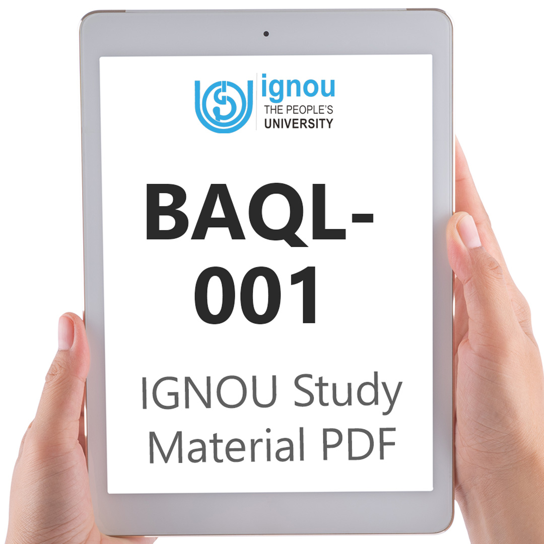 IGNOU BAQL-001 Study Material & Textbook Download