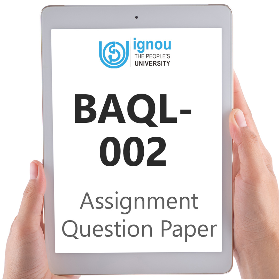 IGNOU BAQL-002 Assignment Question Paper Download (2022-23)