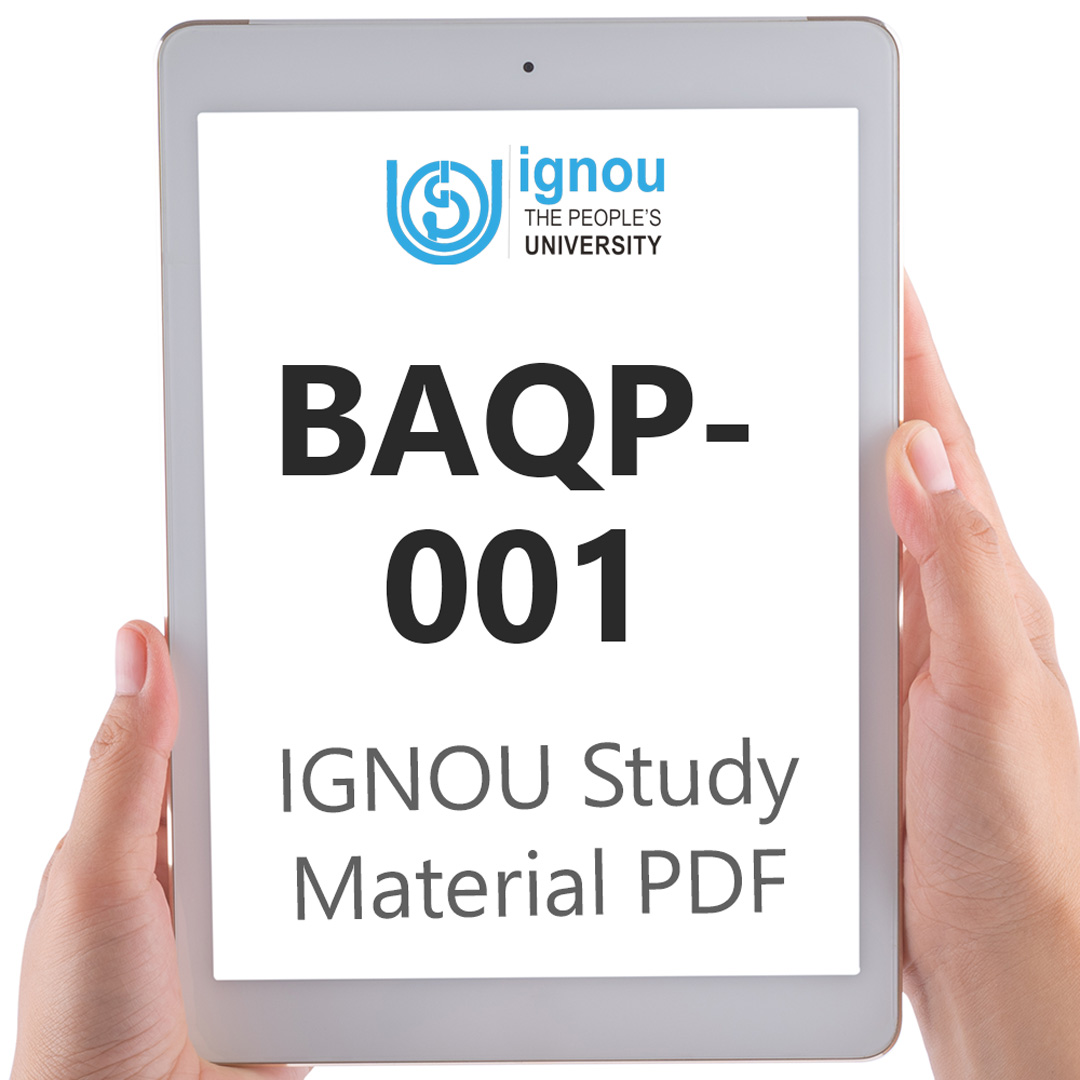 IGNOU BAQP-001 Study Material & Textbook Download