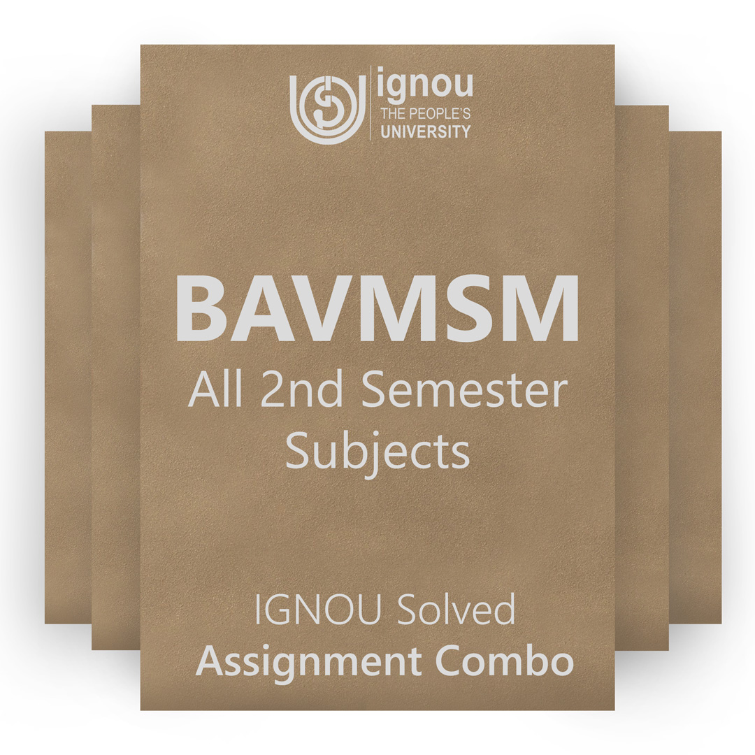 IGNOU BAVMSME 2nd Semester Solved Assignment Combo 2022-23 / 2023
