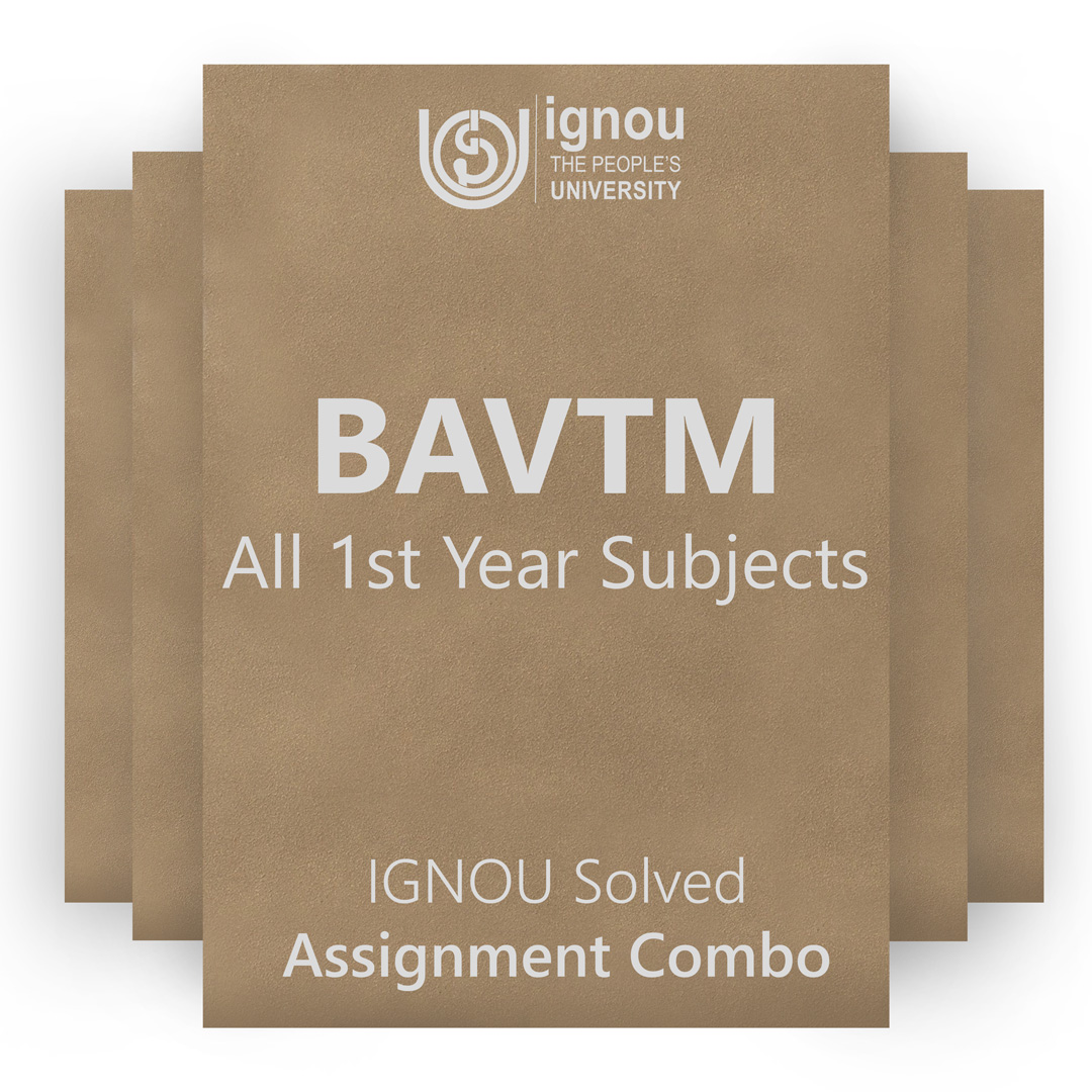 IGNOU BAVTM 1st Year Solved Assignment Combo 2022-23 / 2023