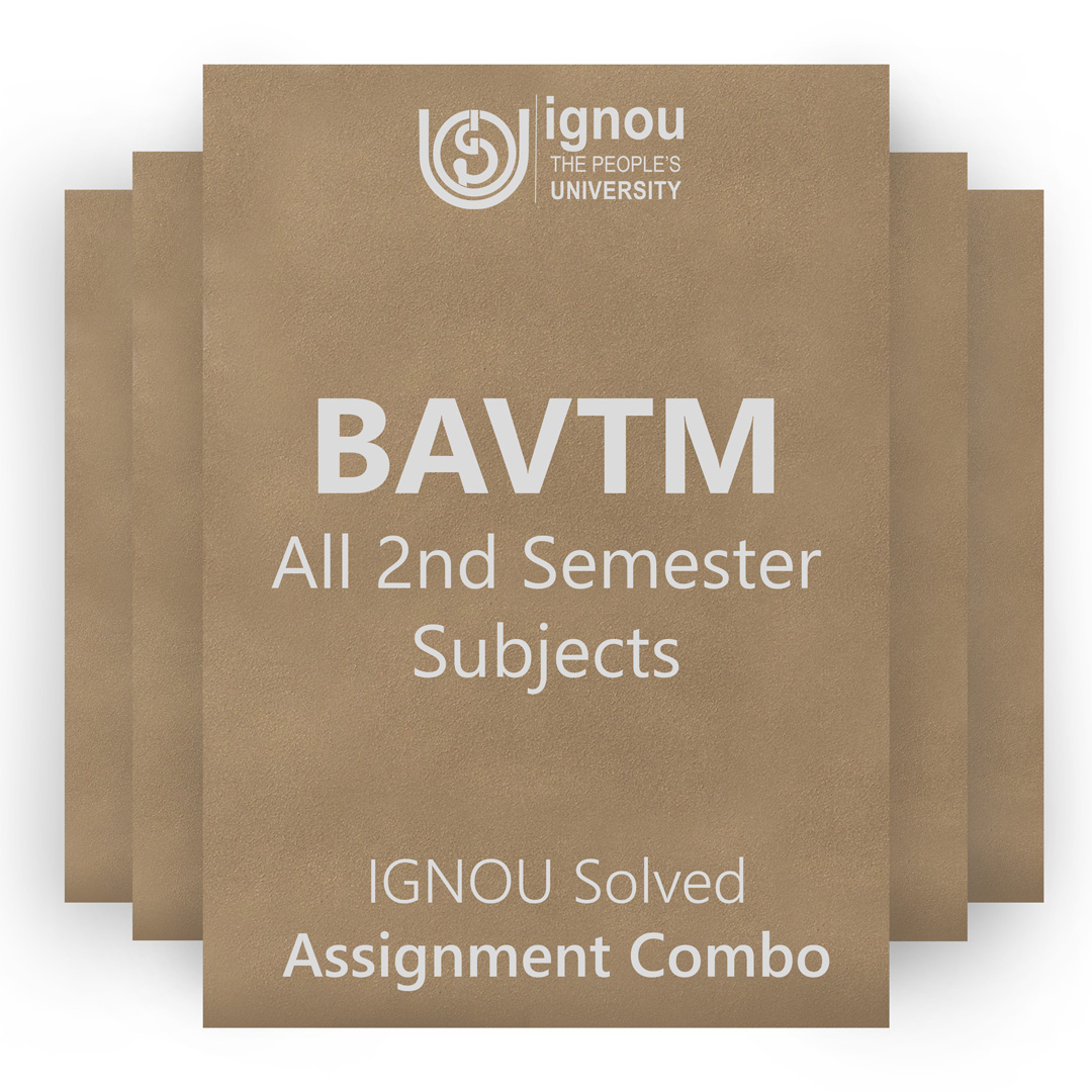 IGNOU BAVTM 2nd Semester Solved Assignment Combo 2022-23 / 2023