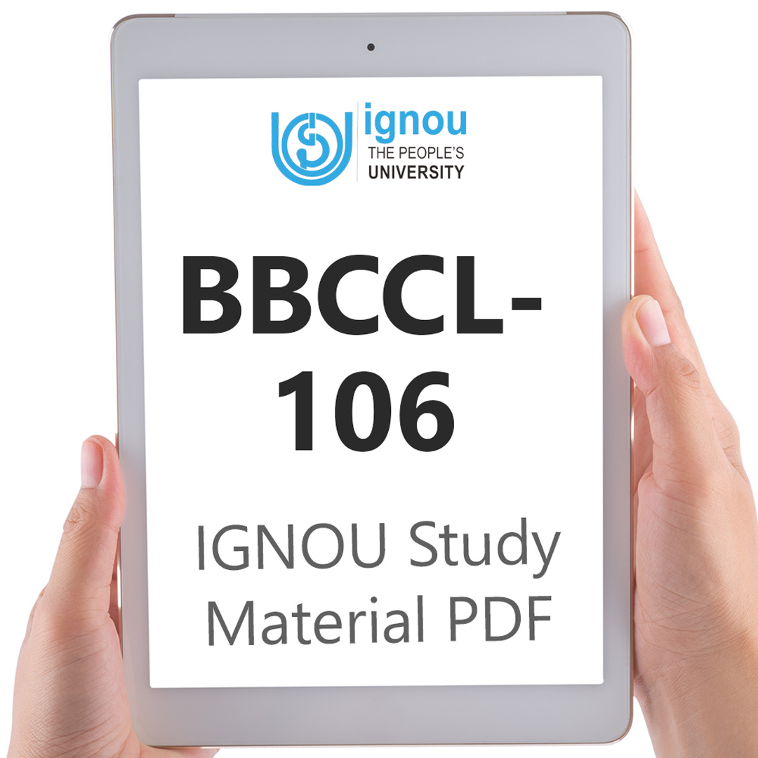 IGNOU BBCCL-106 Study Material & Textbook Download