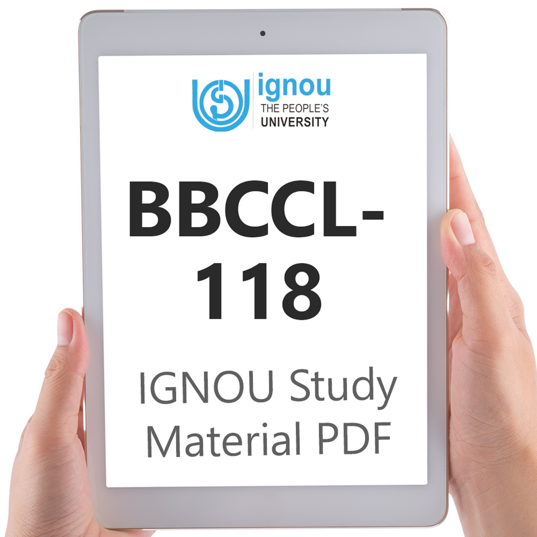 IGNOU BBCCL-118 Study Material & Textbook Download