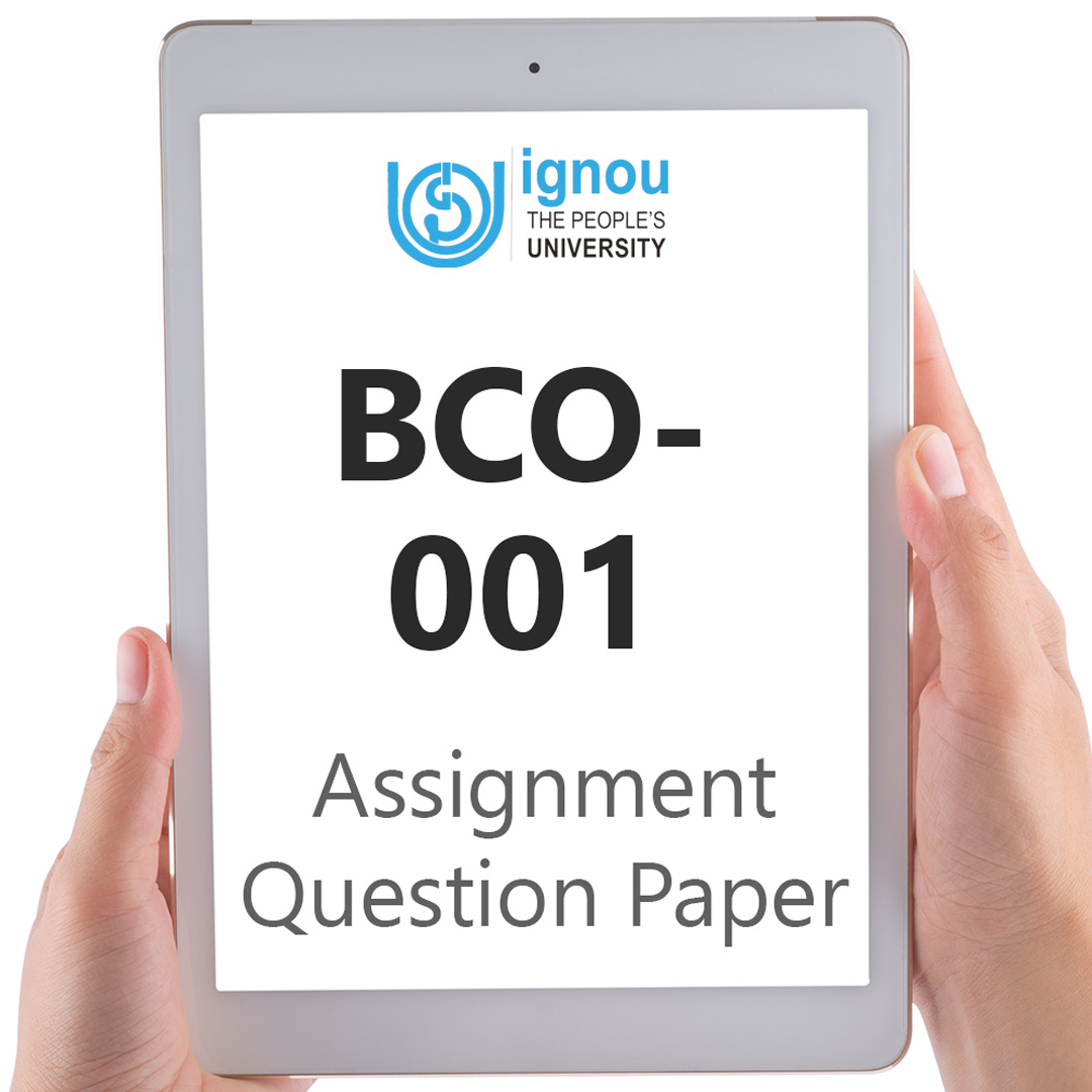 IGNOU BCO-001 Assignment Question Paper Free Download (2023-24)