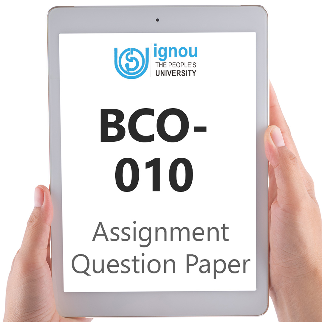 IGNOU BCO-010 Assignment Question Paper Free Download (2023-24)