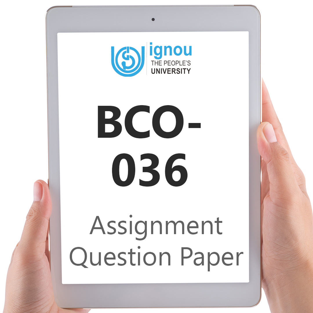 IGNOU BCO-036 Assignment Question Paper Free Download (2023-24)