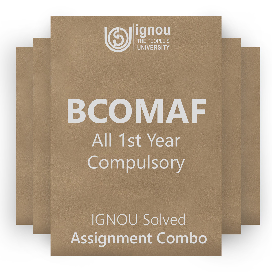 IGNOU BCOMAF 1st Year Compulsory Solved Assignment Combo 2022-23 / 2023