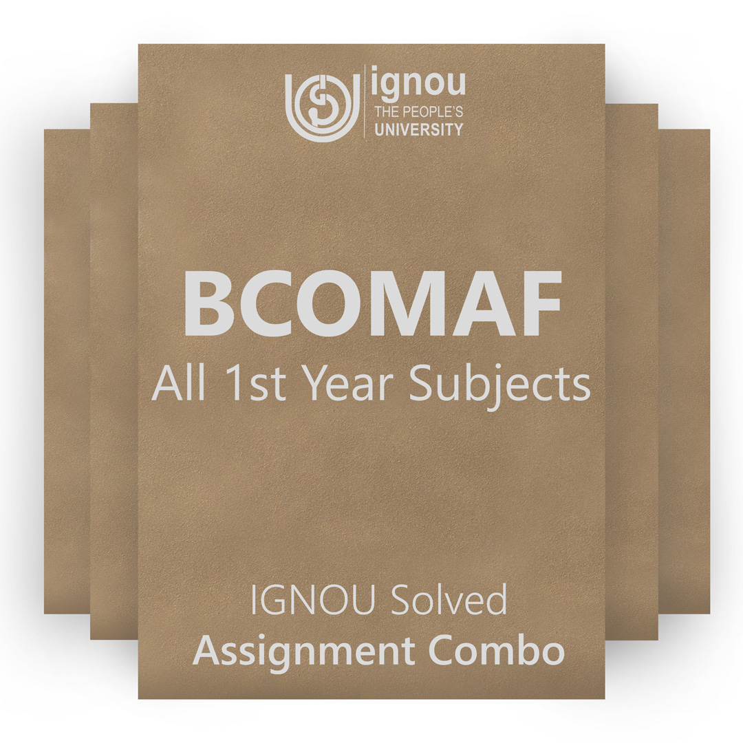 IGNOU BCOMAF 1st Year Solved Assignment Combo 2022-23 / 2023