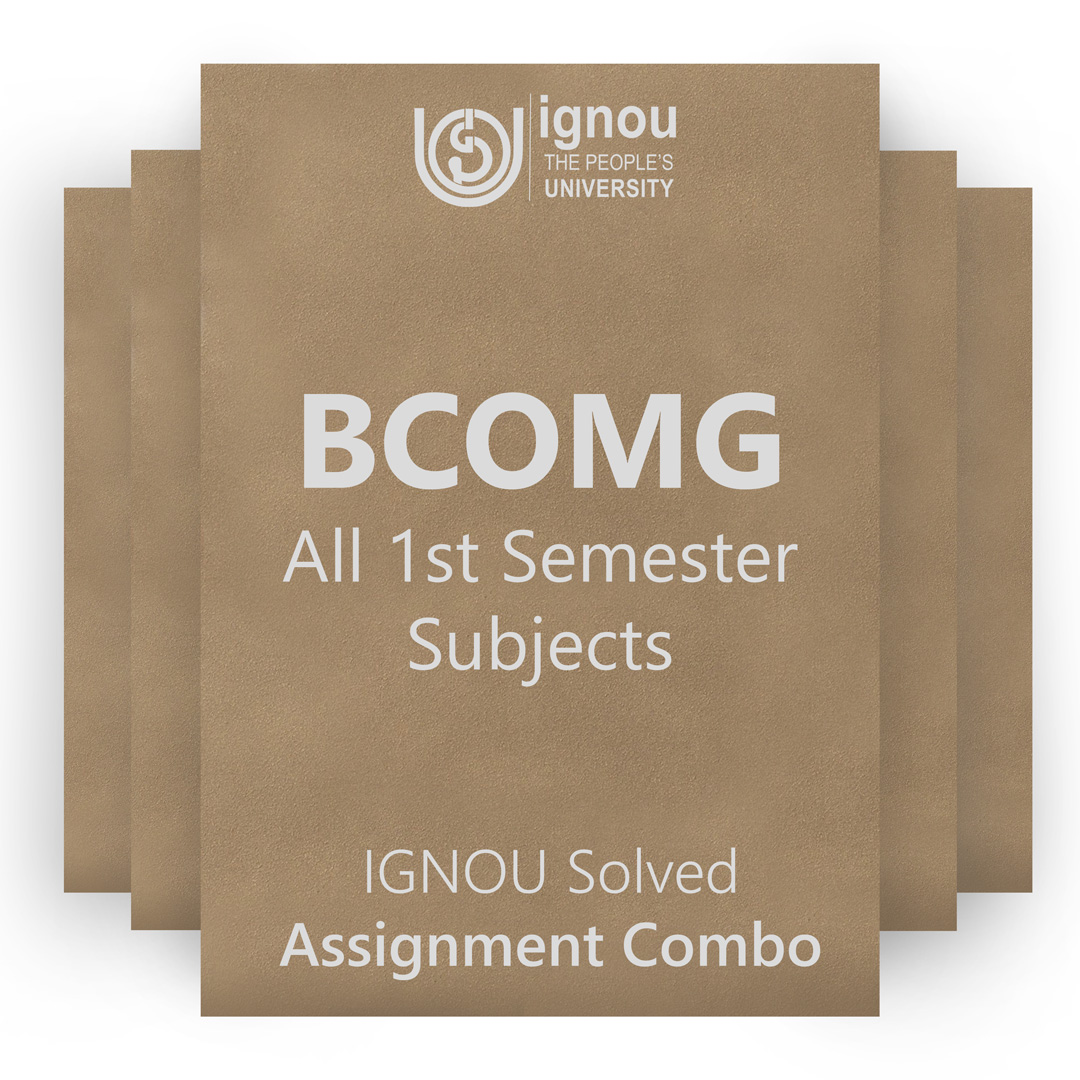 IGNOU BCOMG 1st Semester Solved Assignment Combo 2022-23 / 2023