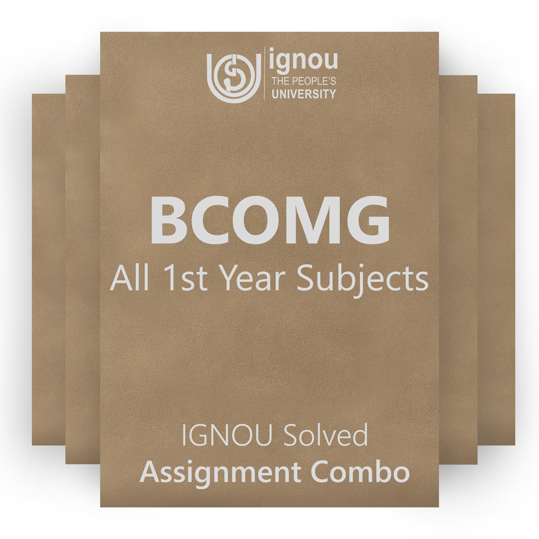 IGNOU BCOMG 1st Year Solved Assignment Combo 2022-23 / 2023