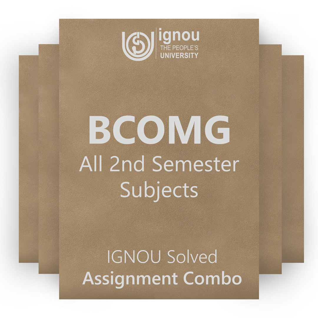 IGNOU BCOMG 2nd Semester Solved Assignment Combo 2022-23 / 2023