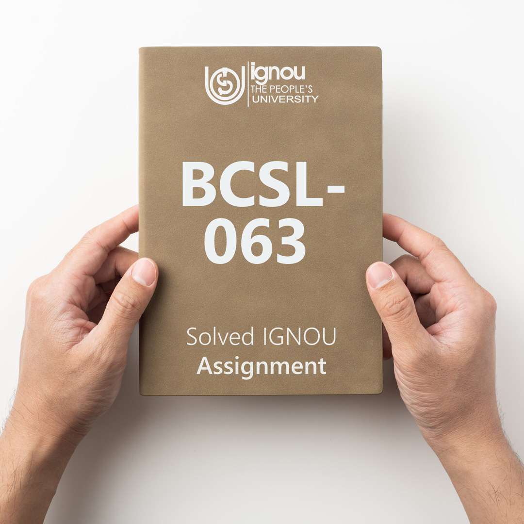 Download BCSL-063 Solved Assignment