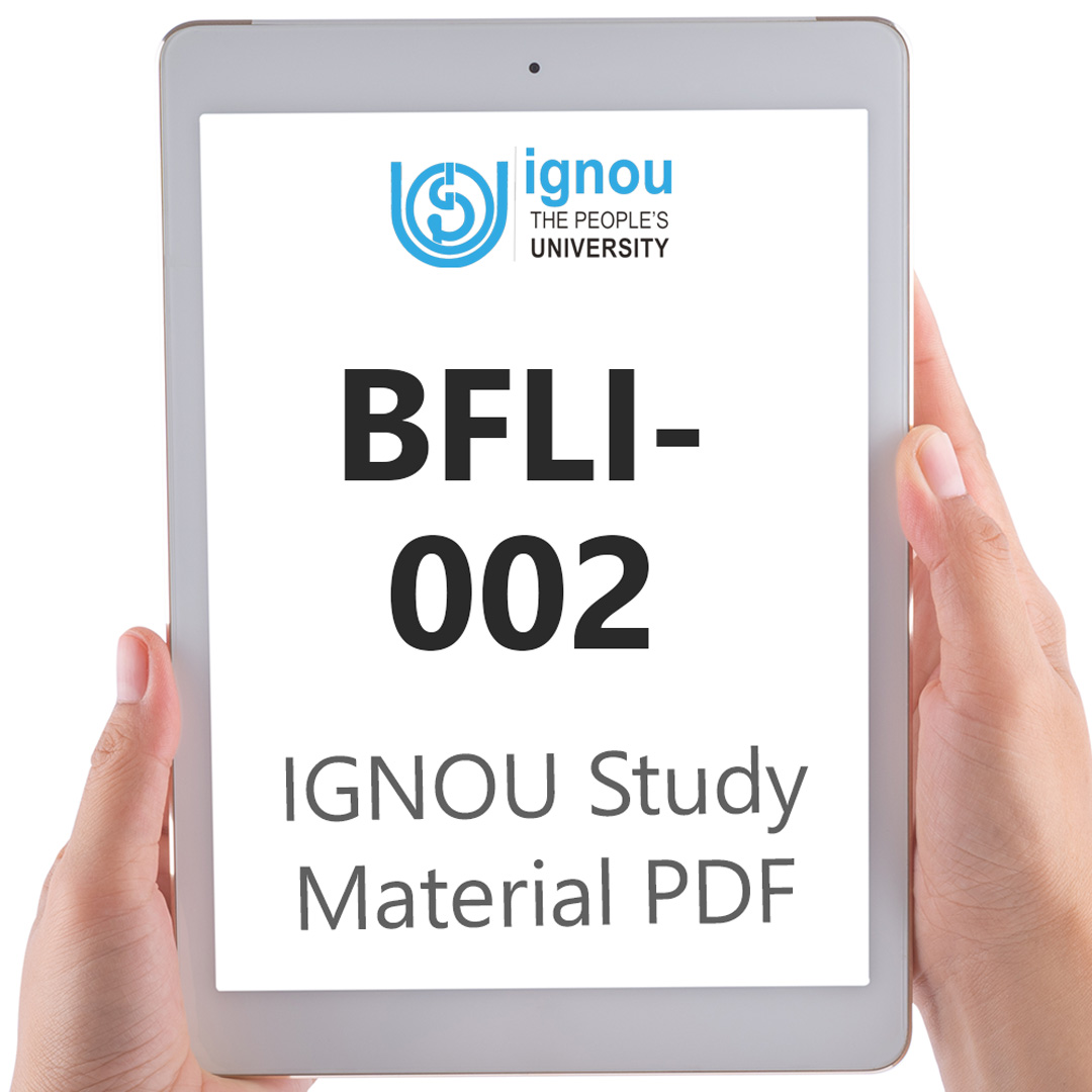 IGNOU BFLI-002 Study Material & Textbook Download