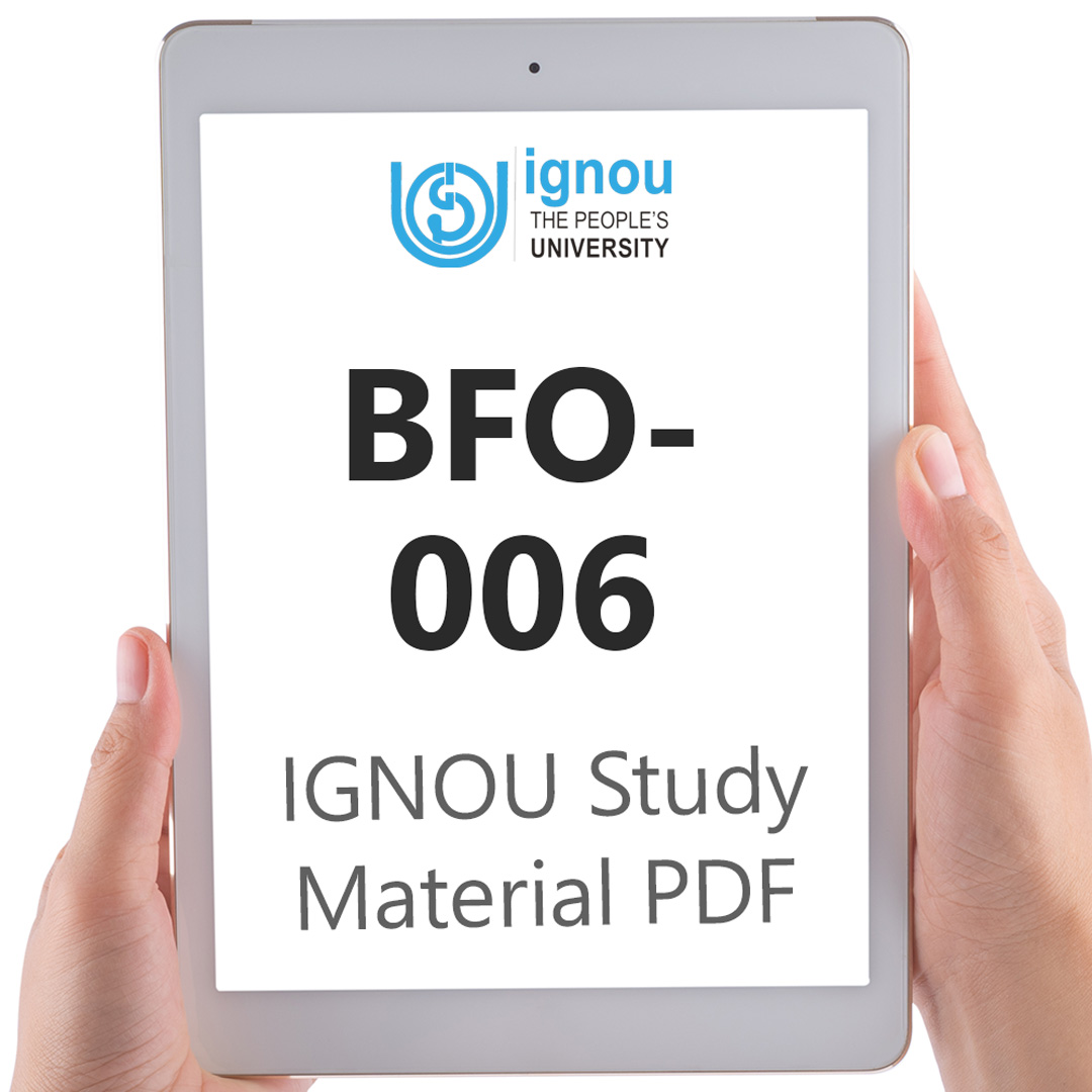 IGNOU BFO-006 Study Material & Textbook Download