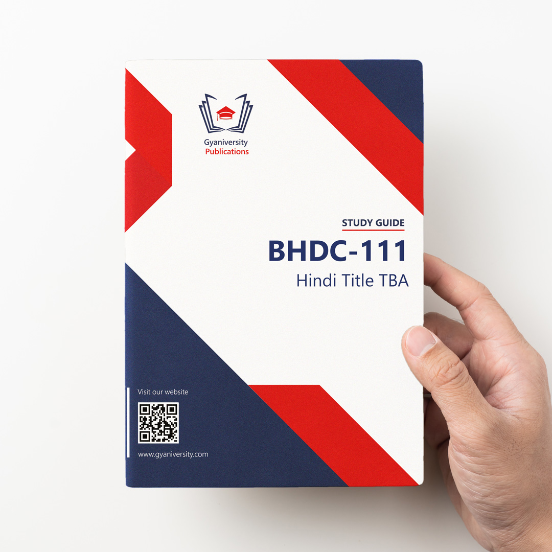 Since BHDC-111 is a complicated subject, simply checking the question papers might not be enough to pass easily. You might want to consider getting the below guidebook which takes each and every question in the past 20 question papers and performs a thorough research and analysis on it to tell you the exact probability of which questions were repeated the most and are most likely to appear in your exams! Whats more is that all the questions from the below question papers will be solved and explained in the book in simple language so you can study and pass easily.