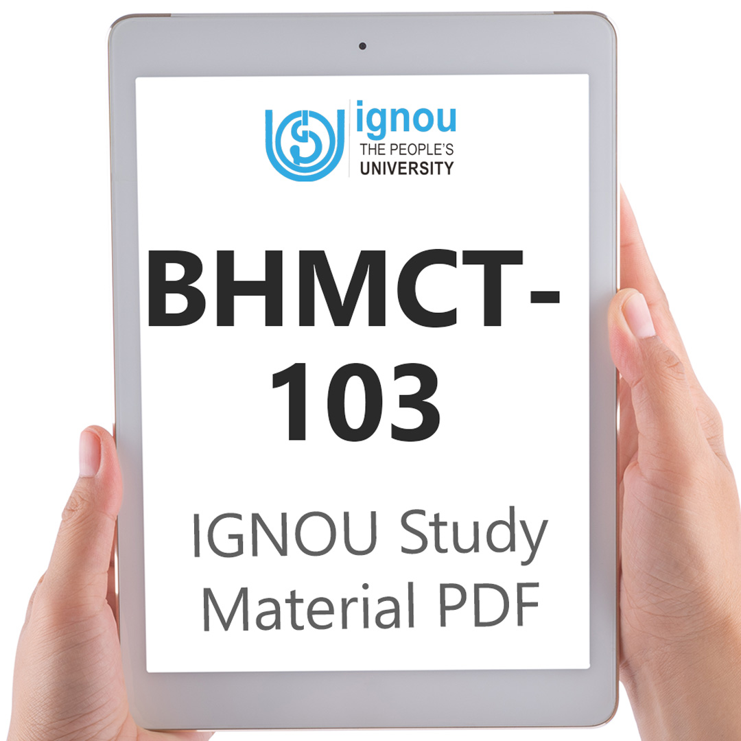 IGNOU BHMCT-103 Study Material & Textbook Download