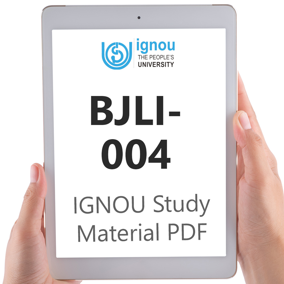IGNOU BJLI-004 Study Material & Textbook Download