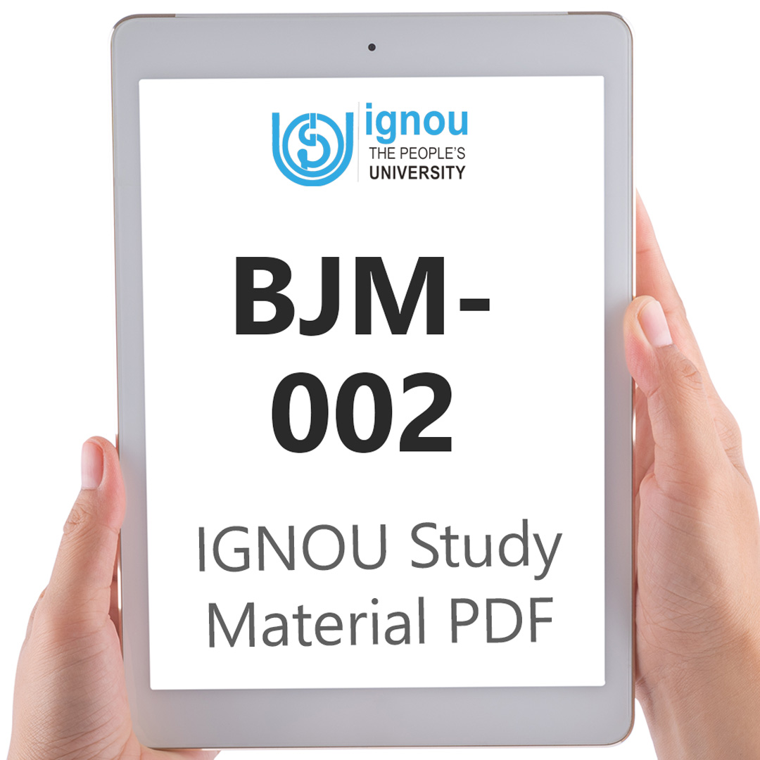 IGNOU BJM-002 Study Material & Textbook Download