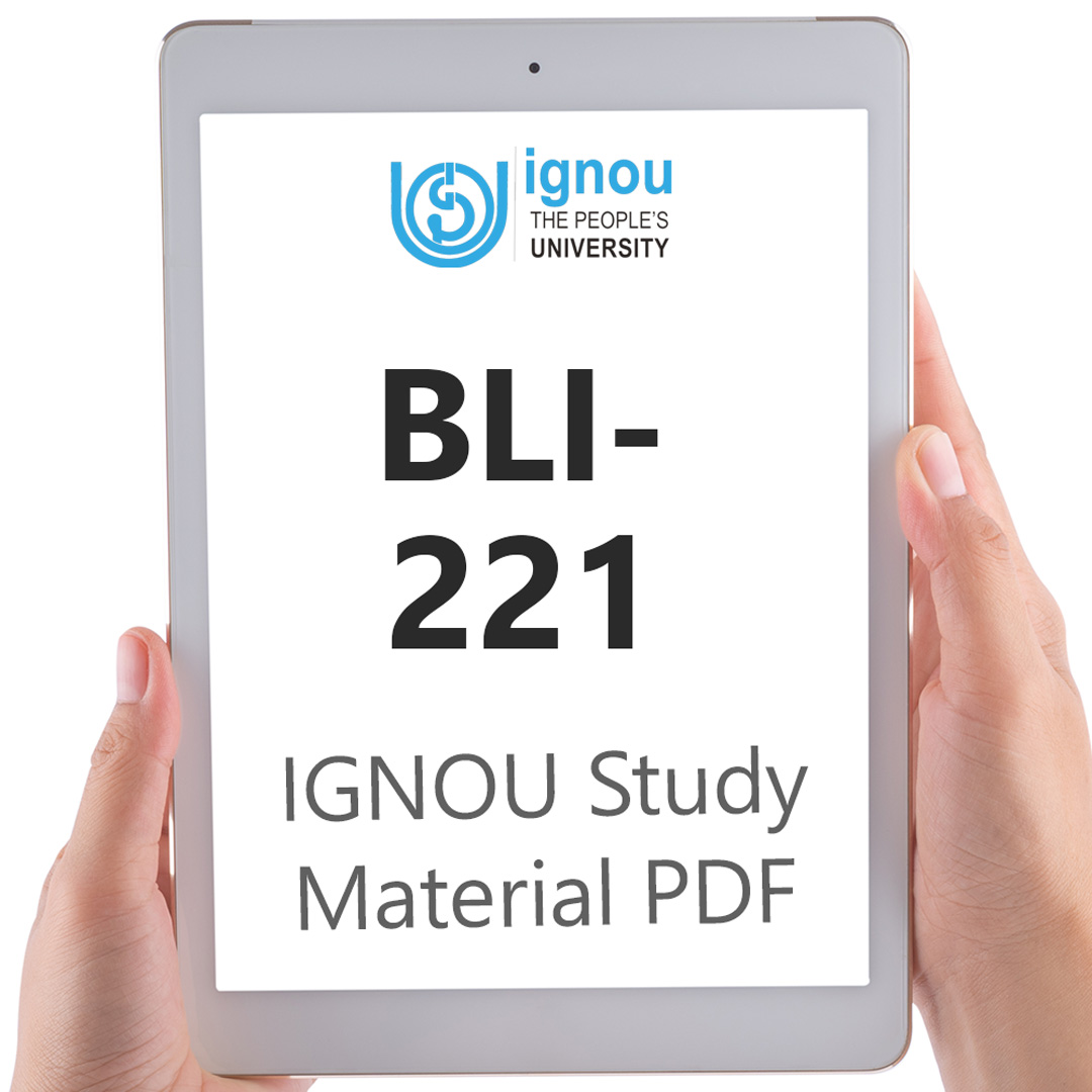 IGNOU BLI-221 Study Material & Textbook Download