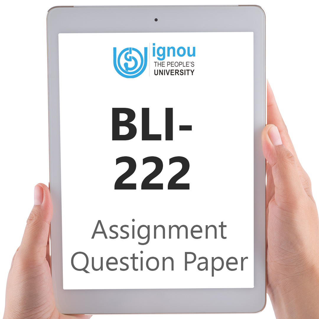 IGNOU BLI-222 Assignment Question Paper Free Download (2023-24)