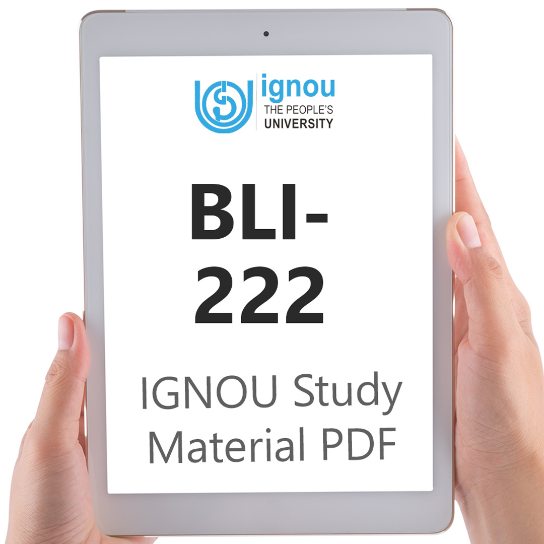 IGNOU BLI-222 Study Material & Textbook Download