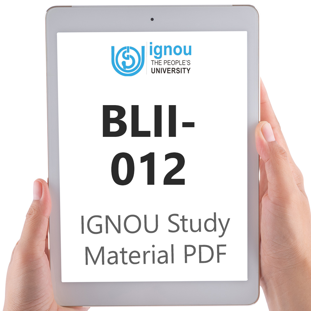 IGNOU BLII-012 Study Material & Textbook Download