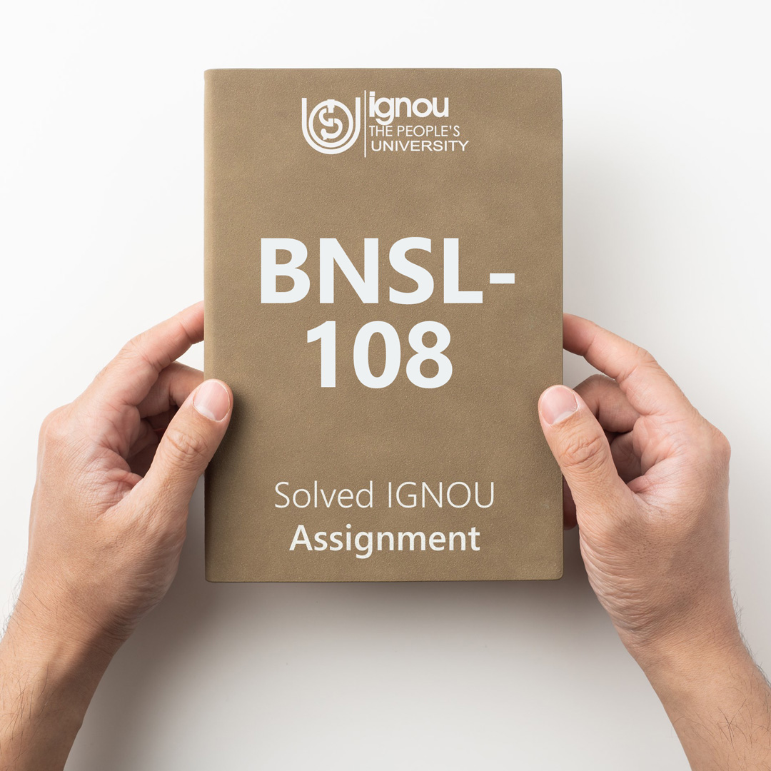 IGNOU BNSL-108 Solved Assignment for 2022-23 / 2023