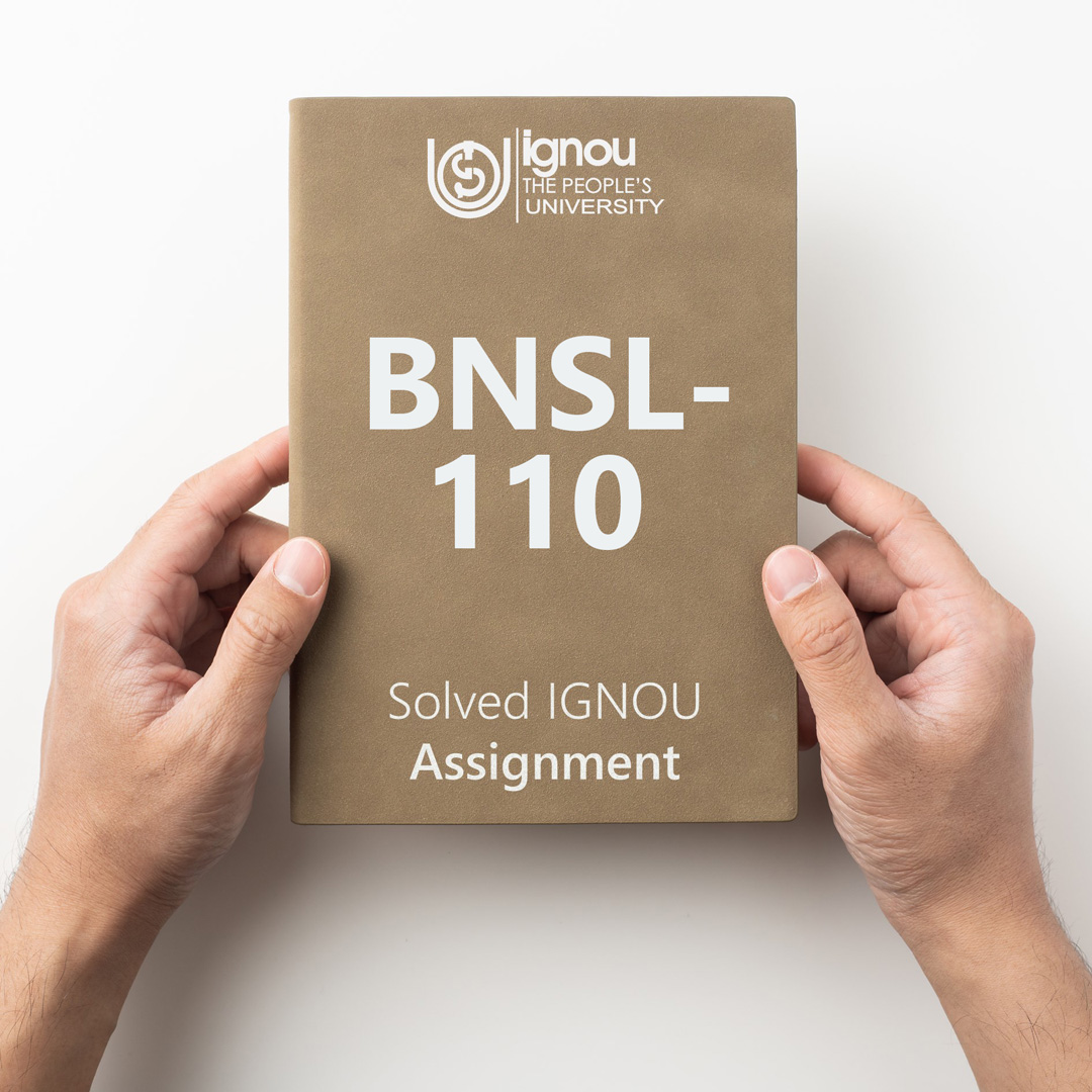 IGNOU BNSL-110 Solved Assignment for 2022-23 / 2023