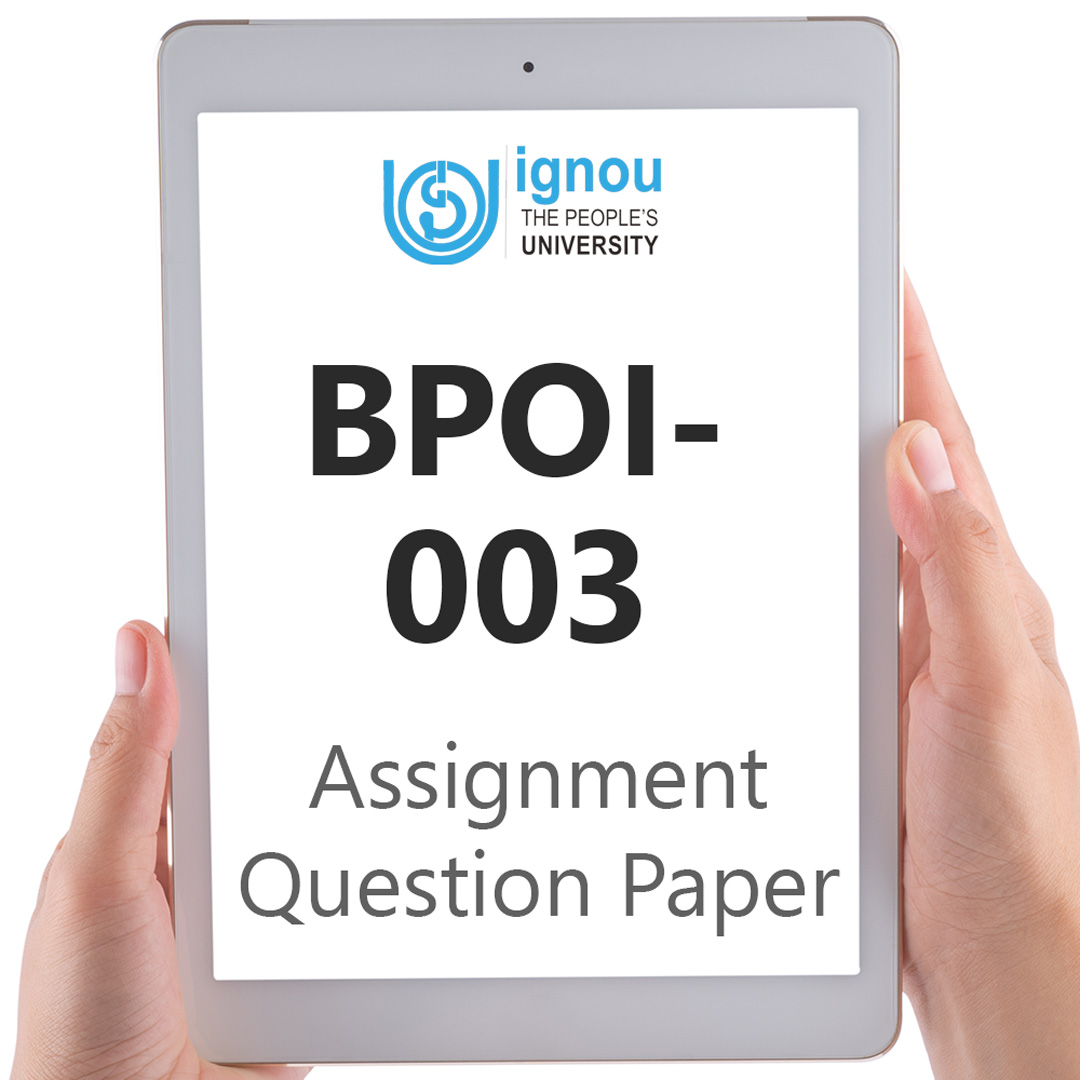 IGNOU BPOI-003 Assignment Question Paper Download (2022-23)