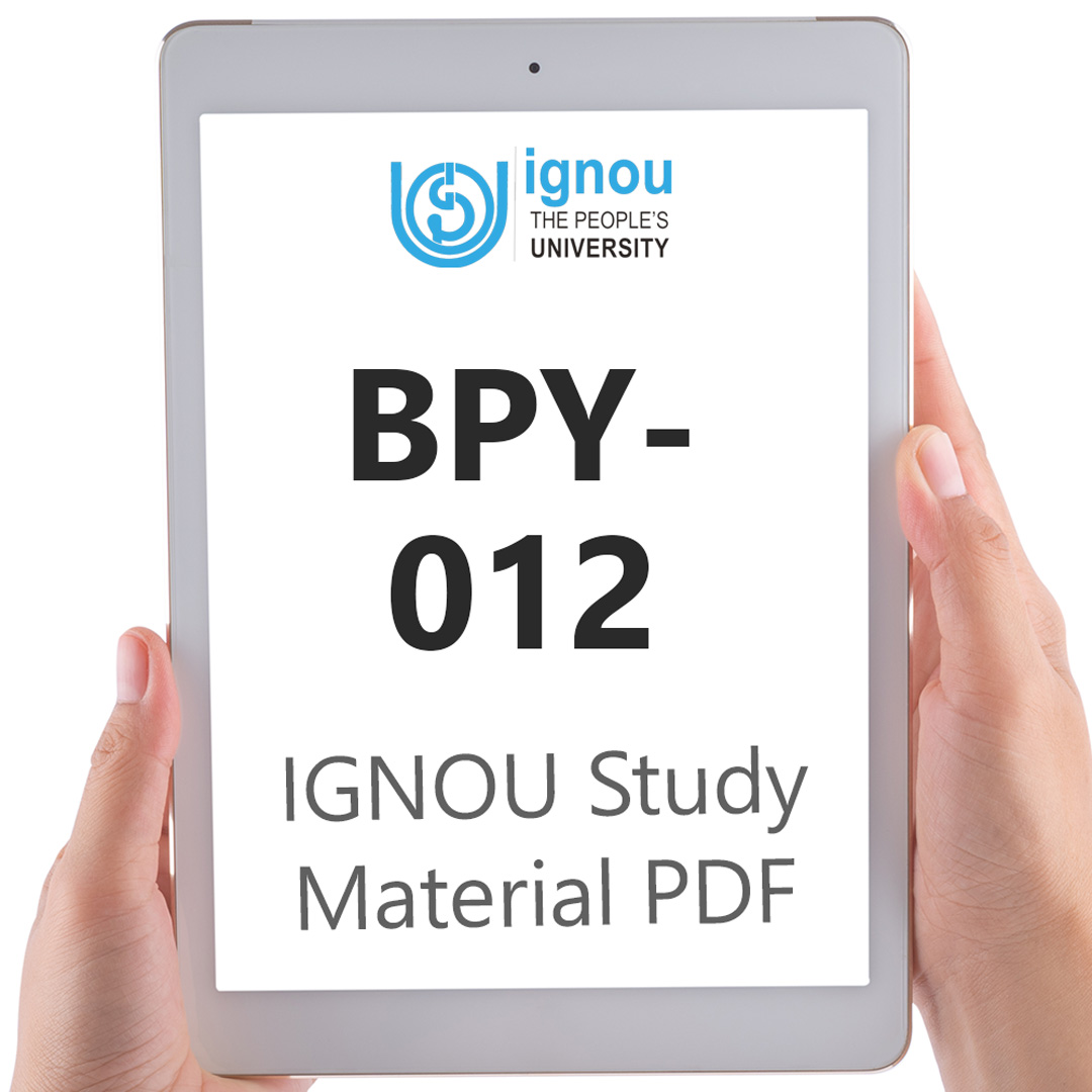 IGNOU BPY-012 Study Material & Textbook Download