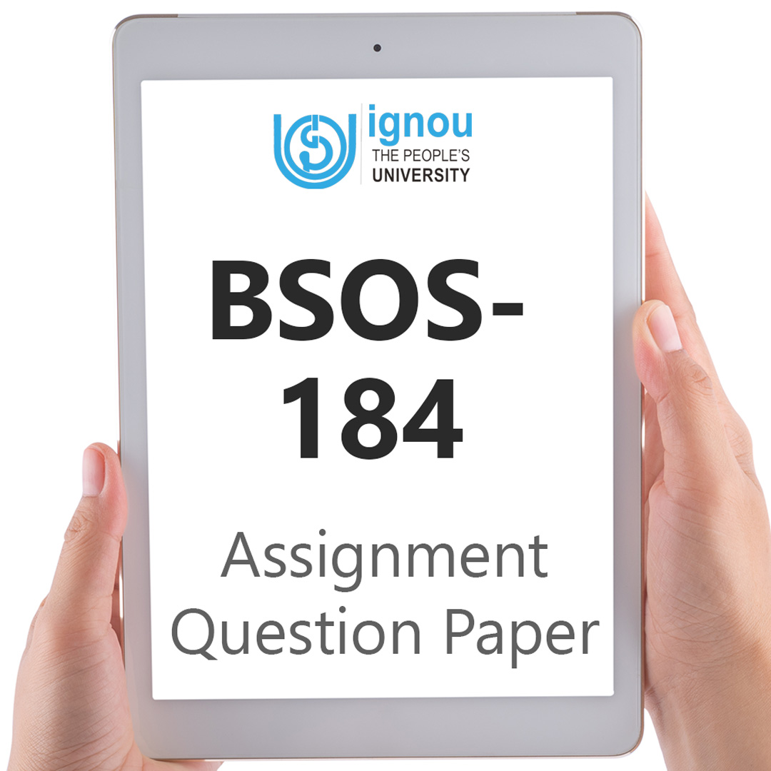 IGNOU BSOS-184 Assignment Question Paper Free Download (2023-24)