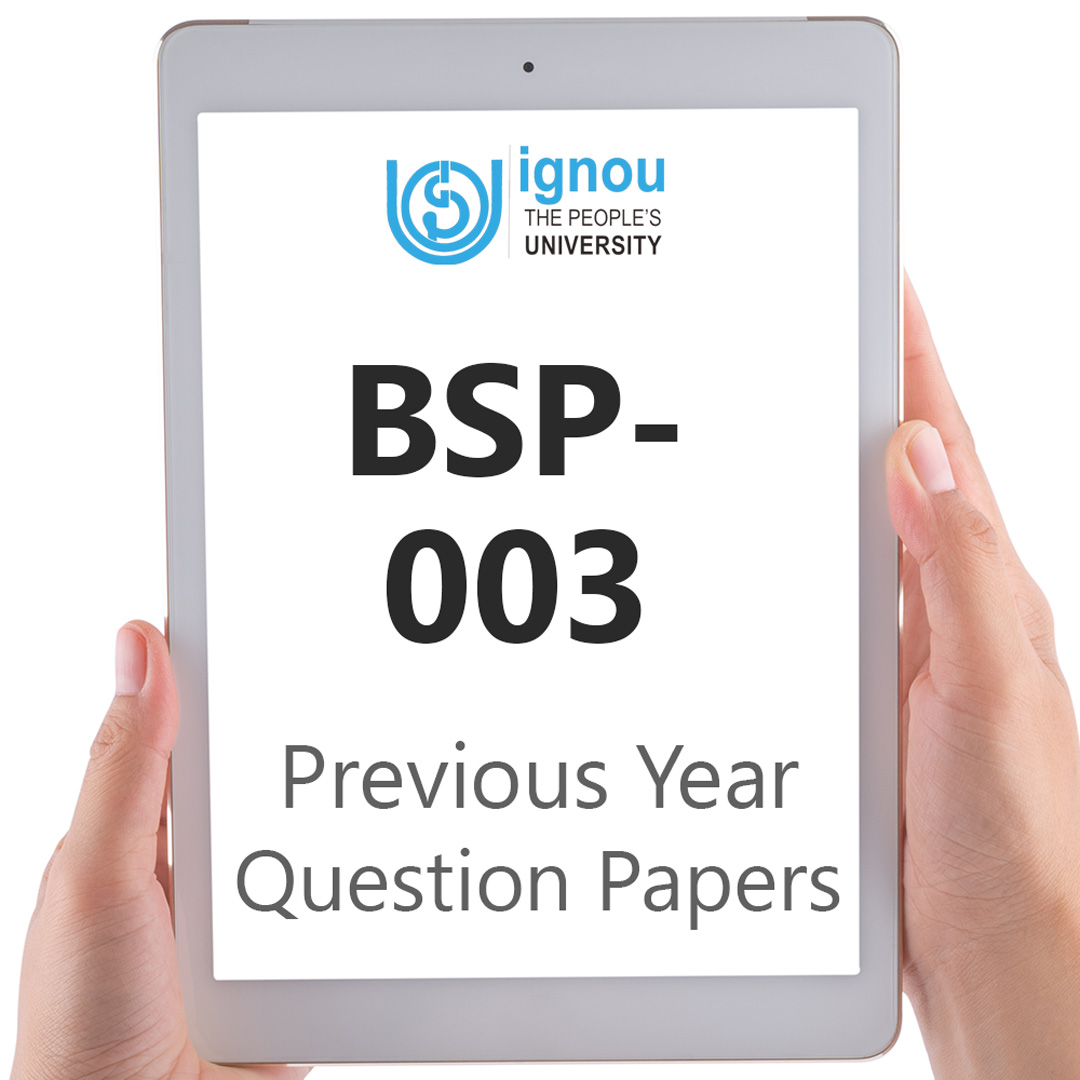 IGNOU BSP-003 Previous Year Exam Question Papers